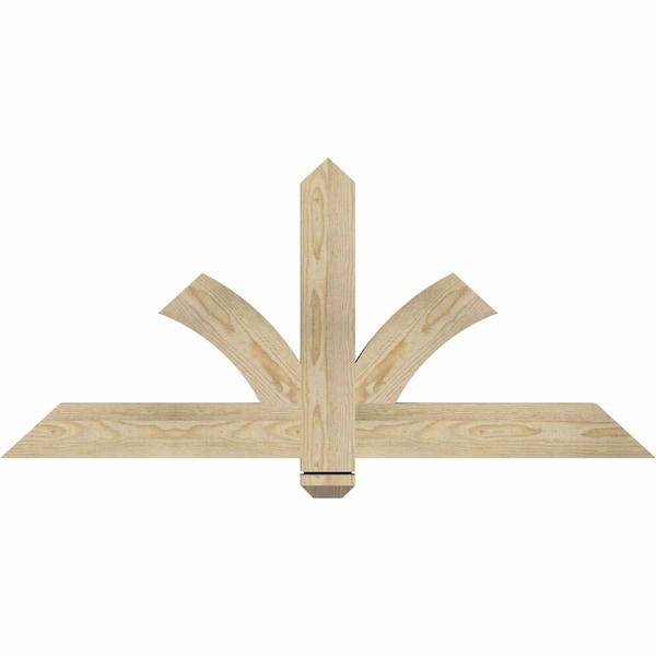Ekena Millwork Redmond Rough Sawn Timber Gable Bracket, Douglas Fir, 48"W x 22"H x 2"D x 4"F, 11/12 Pitch GBW048X22X0204RED00RDF - main
